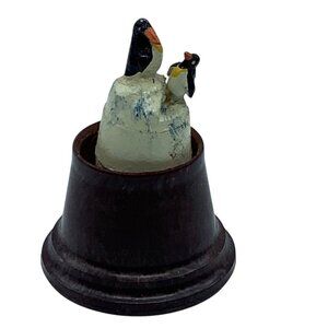Vtg Austrian Penguin Figurine On Base Decoration 2.5”